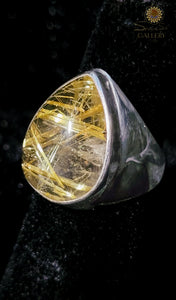 Golden Rutilated Quartz Ring - GRQ-111