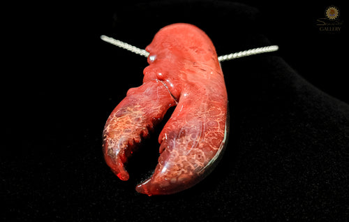 Mrs Claws Glass Lobster Pendant