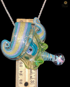 Unicorn Glass Pendant with Star Opal ~ Ace