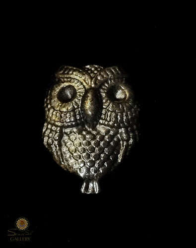 Gold Sheen Obsidian Owl Pendant