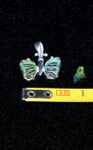 Green Tourmaline Butterfly wing pendant set in .925 Sterling Silver