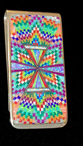 Native Mosaic Money Clip #0203