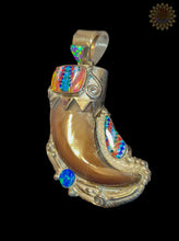 Mosaic Native Bear Claw Pendant