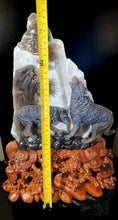 Wolf Carved Amythyst, Agate & Calcite