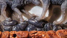 Wolf Carved Amythyst, Agate & Calcite