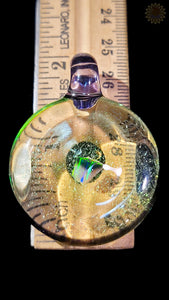 Dichroic Glass Pendant with Opal