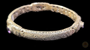 Amethyst Sterling Silver Bangle Bracelet