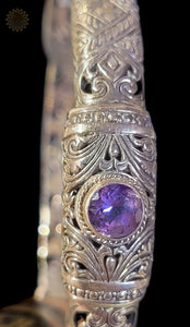 Amethyst Sterling Silver Bangle Bracelet