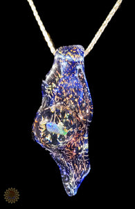 Dichroic Glass Pendant with Opal