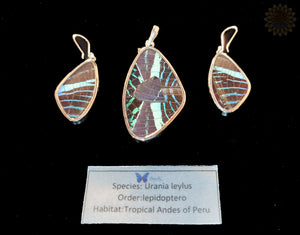 Butterfly Wing Pendant & Earring Set