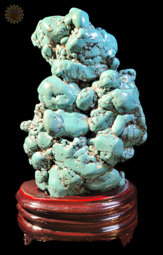 Raw Turquoise on stand