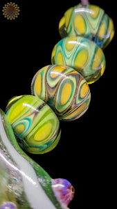 Hand-blown Glass Pendant & Beads