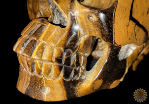 Tigers Eye Carved Skull