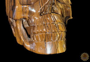 Tigers Eye Carved Skull