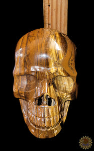 Tigers Eye Carved Skull