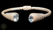 Aquamarine Sterling Silver Bangle Bracelet