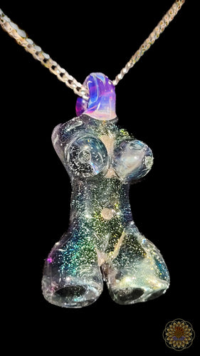 Glass Goddess Bust Pendant